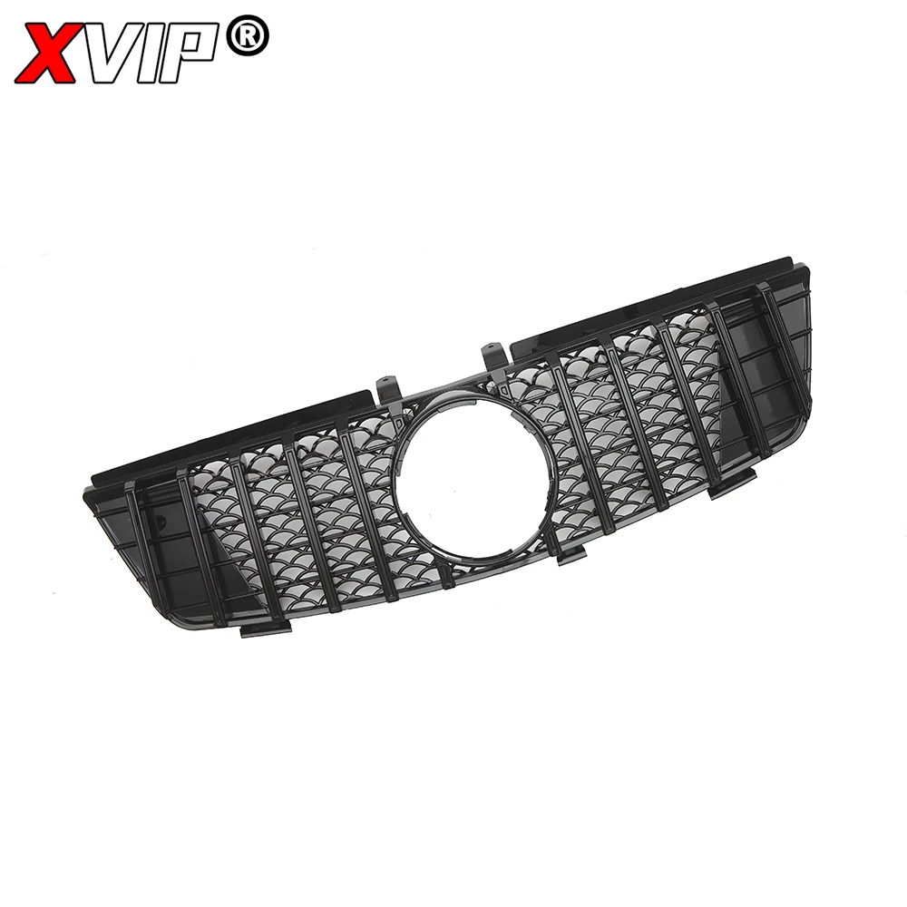 XVIP Chrome Diamonds Style Front Racing Grille For Mercedes Benz ML W164 2005-2008 ML320 ML350 ML500 AMG GTR Style Bumper Grille