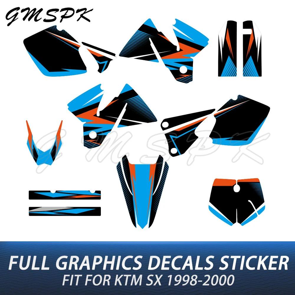 

Мотоциклетный полный графический фон, наклейки, обтекатели, комплект декоративных наклеек, подходит для KTM SX SXF 1998 1999 2000