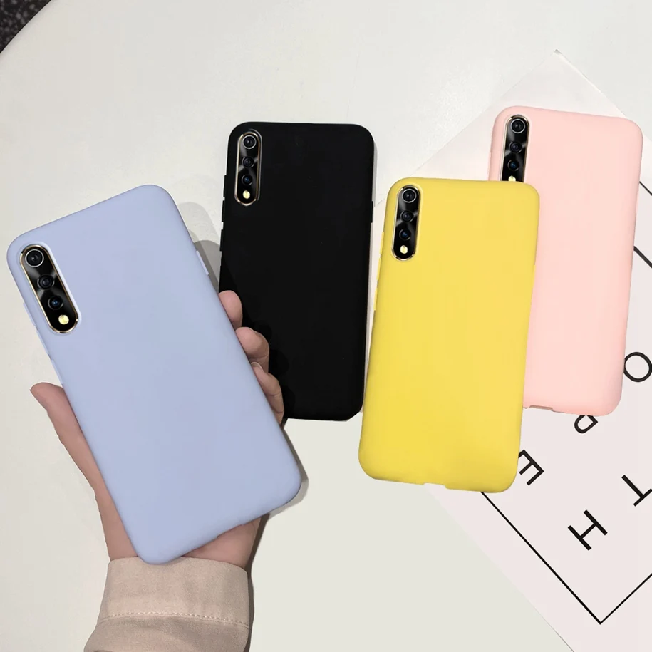 Liquid Silicone Case For Vivo V17 Neo Cover For Vivo S1 2019 1907 V1913A Soft TPU Slim Phone Cases For Vivo Y7s Z5 VivoS1 Bumper