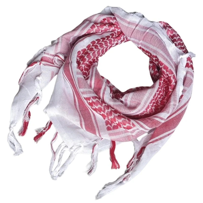 Écharpe de désert arabe polyvalente unisexe, foulard de sauna à glands, femmes et hommes, mouchoir décontracté de la présidence Shmagh pour 03 tenue, activité de plein air