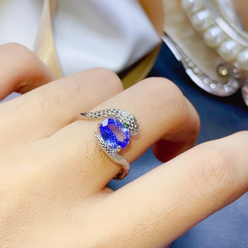 

Natural Tanzanite Rings for women silver 925 jewelry luxury gem stones 18k gold plated free shiping items