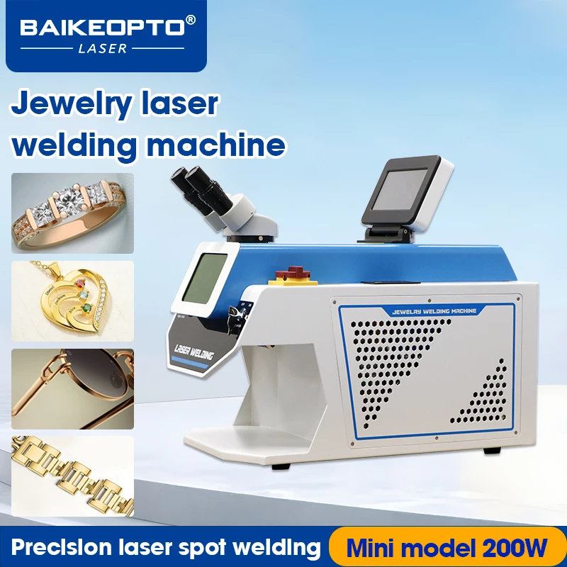 BK-JW200T 200W Laser Jewelry Spot Welder High Precision Pulse Soldering Machine Goldsmith Equipment for Ring Pendant Jewelry Rep
