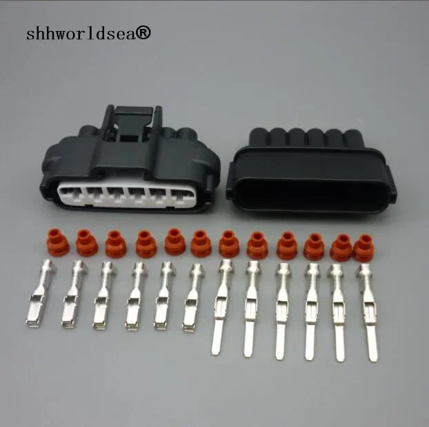 Shhworldsea 4Sets 6 Pin male&female 7283-1968-30 Car restrictor plug Auto electronic throttle valve connector for Toyata Mitsu