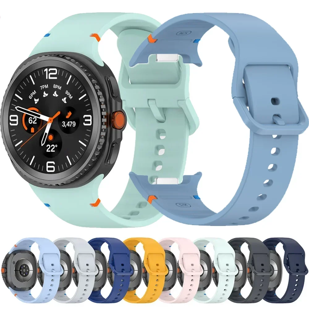 Original 1:1 No Gaps Strap For Samsung Galaxy Watch 9 8 40mm 44mm Silicone Sport Bracelet for Galaxy 8 Classic 46mm Correa