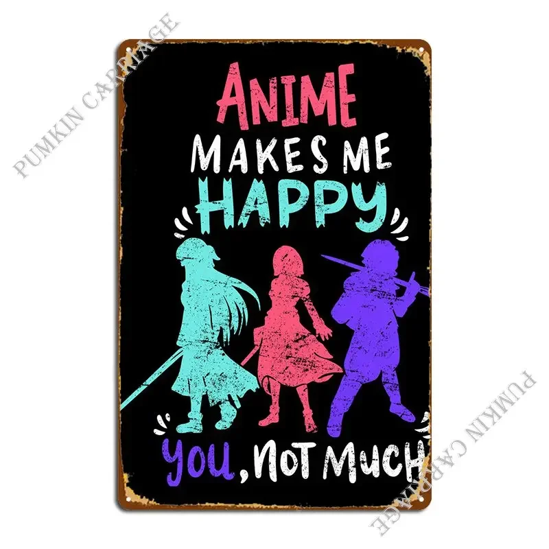 Figuren Spruch Anime Anima Metallplakette Benutzerdefinierte Wanddekoration Garage Wandbild Platten Blechschild Poster