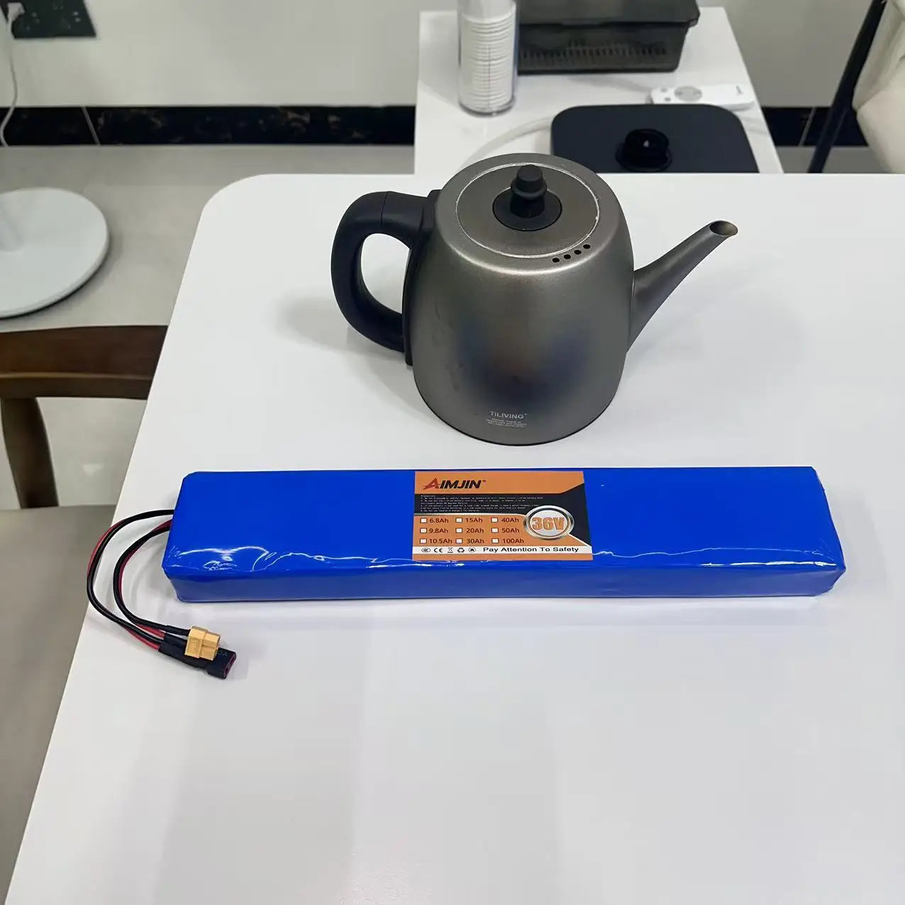 36V 100Ah 충전식 리튬 배터리 팩, 18650 10S4P 구성, BMS(배터리 관리 시스템) 내장, SYP XT60 JST 커넥터, 전동 스쿠터용.