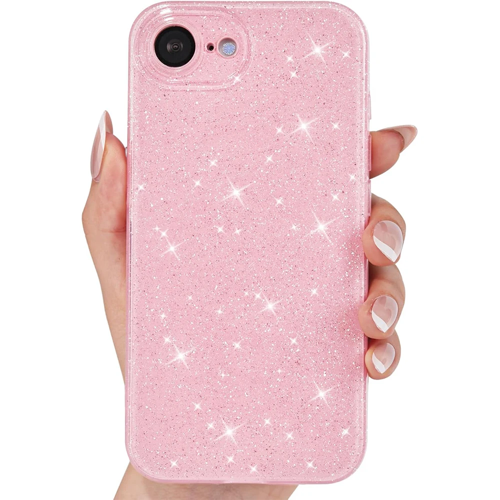 Glitzer-Hülle für iPhone 17E 16E 17 E Air 16 Pro Max 15 Plus 14 13 12 11 Funkelnde Mädchenhafte Niedliche Damen Mädchen Handyhülle Zubehör
