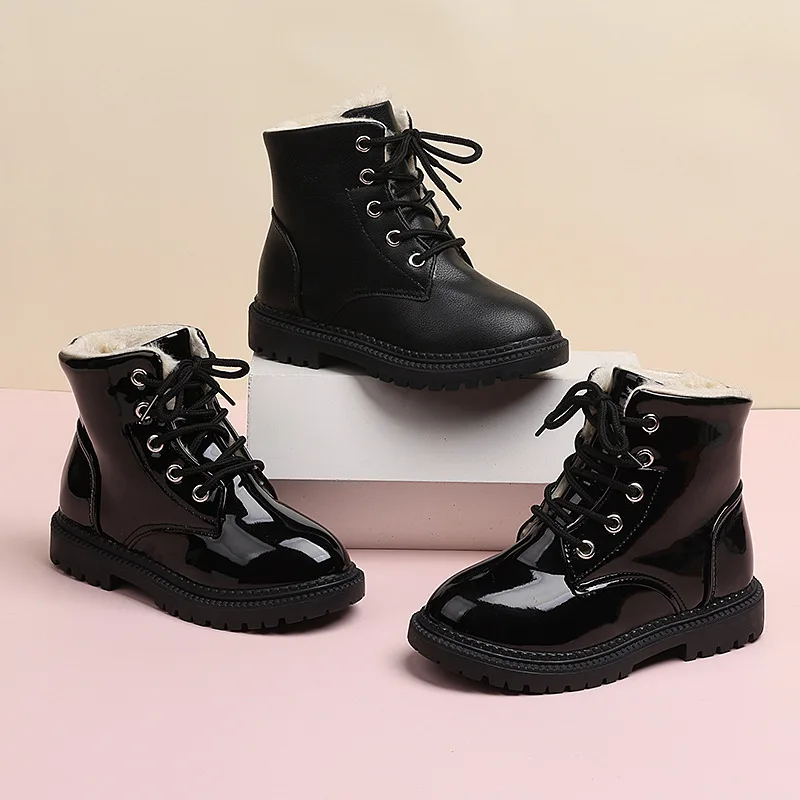 

Winter Classic Children's Cotton Boots 2025 New Toddlers Causal Warmth Plush Boots for Girl Versatile Fashion Kids School Boots