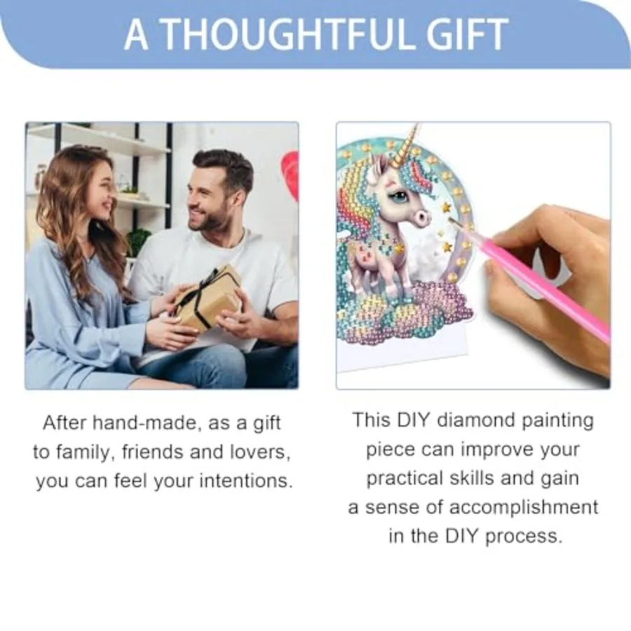 Diamond Painting Night Light Diamond Art Table Lamps Gem Art LED Lights Gem Painting Desk Lamp Mosaic Kits for Adults DIY Kits view 4
