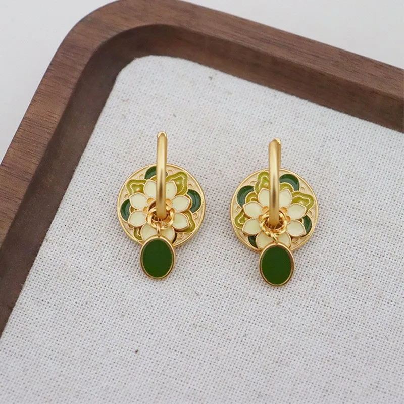 Moderne Boho Sieraden Elegante Temperament Kleur Bloem Oorbellen Voor Vrouwen Vrouwelijke Geschenken Delicaat Ontwerp Ooraccessoires