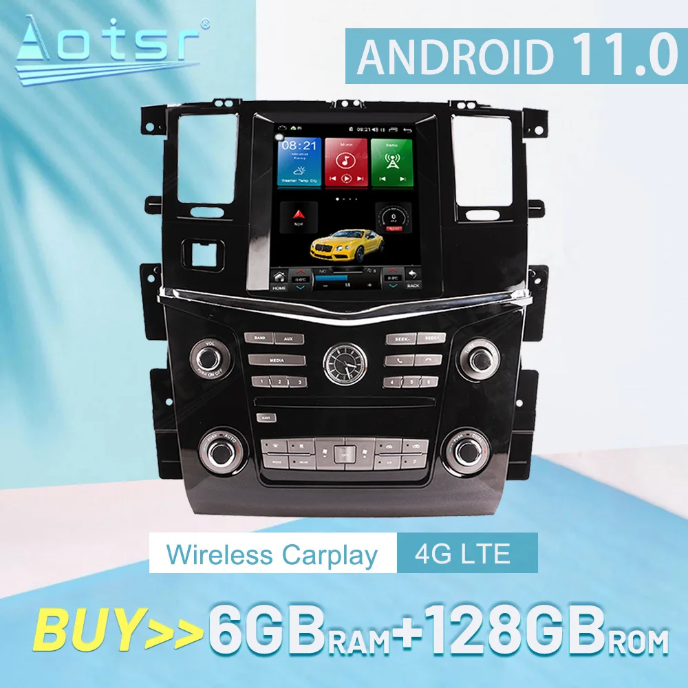 

Для Nissan Patrol 2010-2019 Carplay Android 11, автомобильный стерео радио, мультимедийный плеер, GPS-навигация, авто аудио, головное устройство DSP