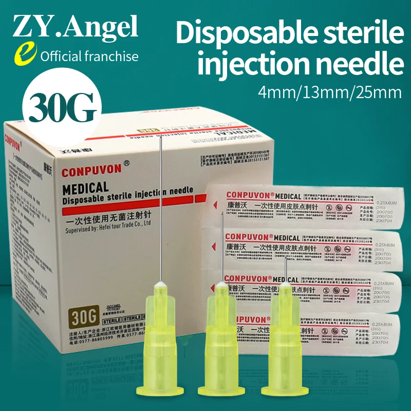 Medical Disposable Beauty Tool Micro Injection Needle 30G Painless Ultra-fine Needle 4 / 13 / 25mm Sterile Independent Packaging