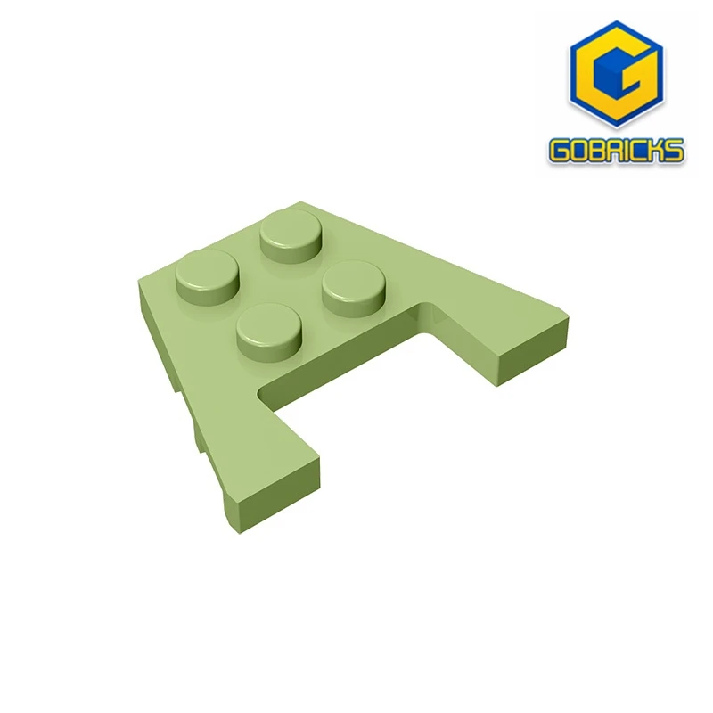 Gobricks GDS-725 PLATE 3X4 W/ANGLES compatible with lego 90194 48183 28842children's toys Assembles Building Blocks Technical