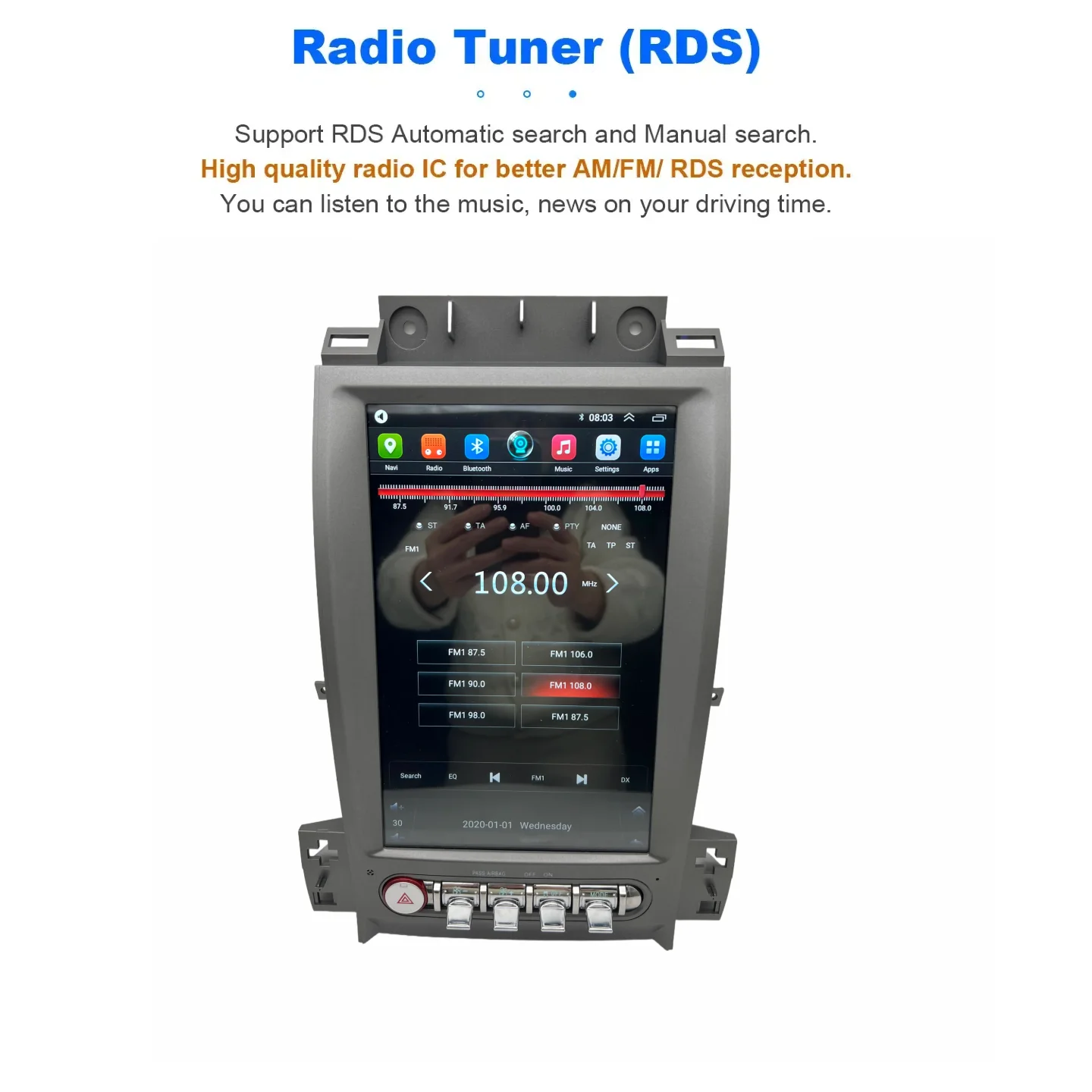 

For Ford Taurus 2010-2019 Car Radio Multimedia Player Wireless Carplay Android Auto Autoradio Stereo GPS Navi Head Unit WiFi 4G