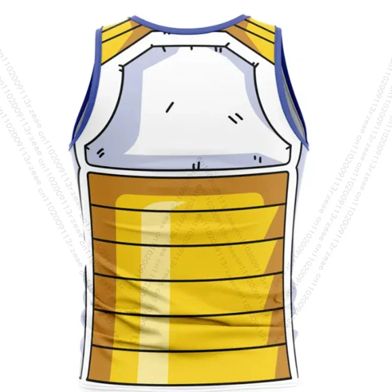 

Candy 2025Vegeta Battle Suit Dragon Ball Z Аниме Майка Мужская футболка для спортзала с принтом для косплея Повседневная дышащая спортивная детская баскетбольная футболка