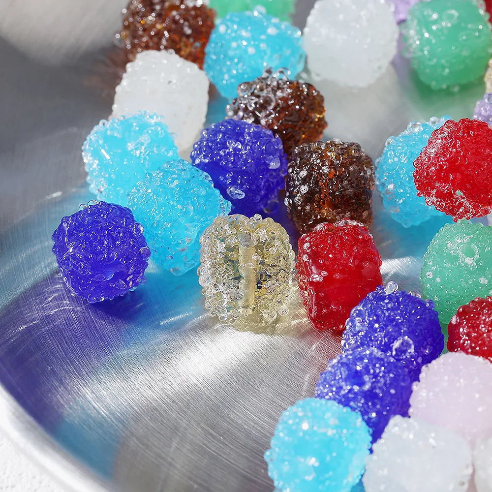 4PCS Dainty Candy Design Beads Glass Spacer Beads for Jewelry Making Necklace Findings Supplies DIY Accessories