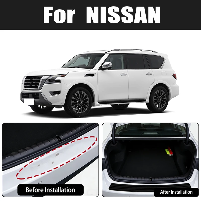 

Universal Anti-scratch Car Trunk Door Sill Plate Protector For Nissan Altima Sentra Rogue Pathfinder Versa Maxima 370Z Murano