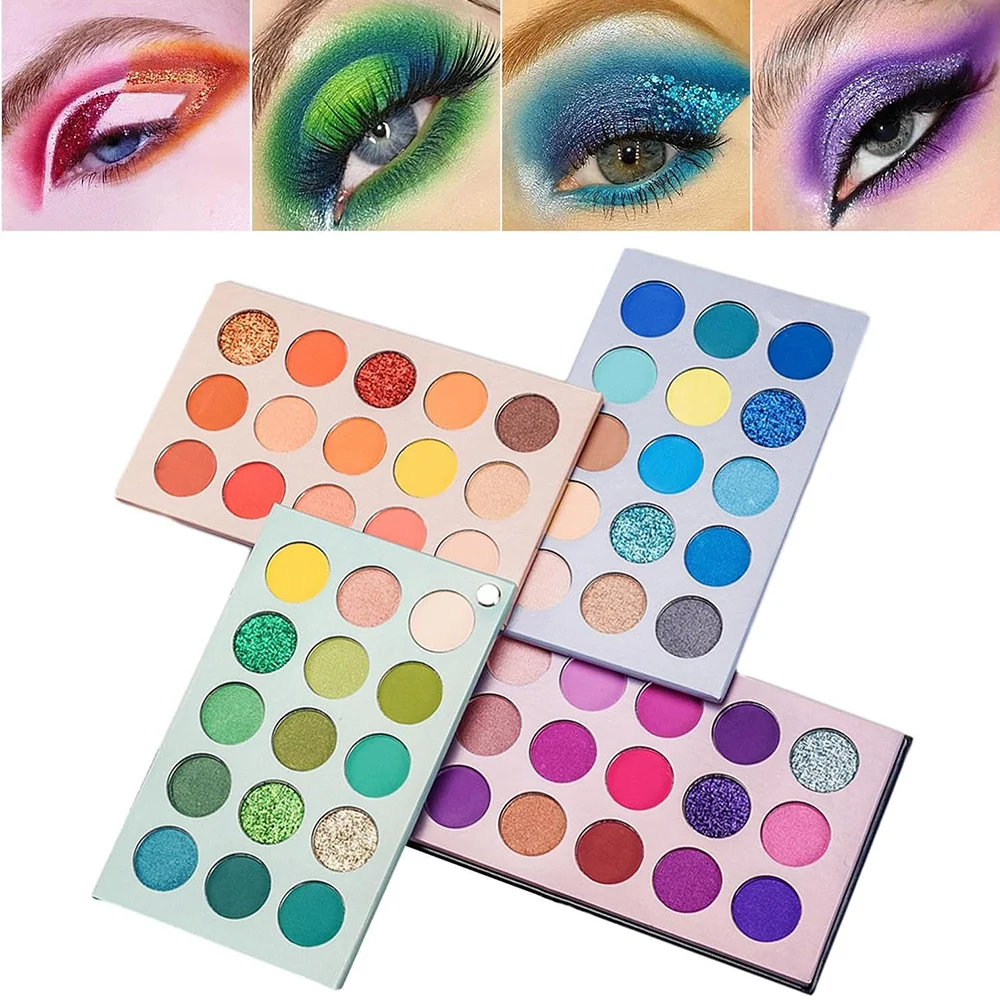 60 Color Eyeshadow Palette Eye Makeup Cosmetic Glitter Matte Nude Blue Green Purple Waterproof Long Wear Eye Shadow