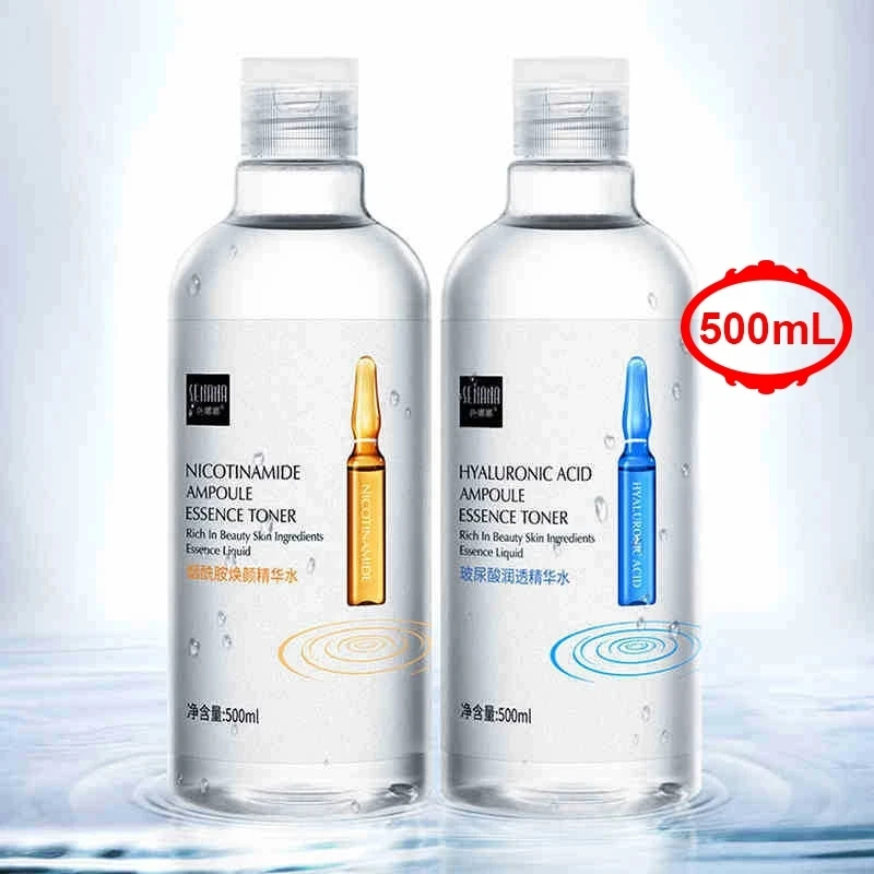 500ml Large Capacity Essence Water Niacinamide Improve Dull Hyaluronic Acid Moisturize Dry Skin Facial Beauty Care Toner