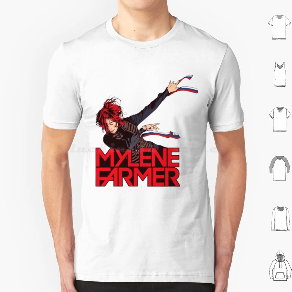 Mylène Farmer The Influence (Janne Gautier) Camiseta talla grande 100% algodón Mylène granjero Mylene granjero cabana Mylene granjero
