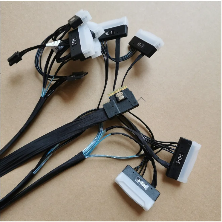 For Dell SAS4.0 SFF-8654 to 8482 points 8 SAS hard disk data cable XHTPN