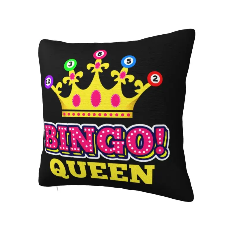 Bingo Queen Throw Pillow Case Home Decor Kawaii Cushions Cover For Sofa Car Square Polyester Pillowcase Double-sided Printing