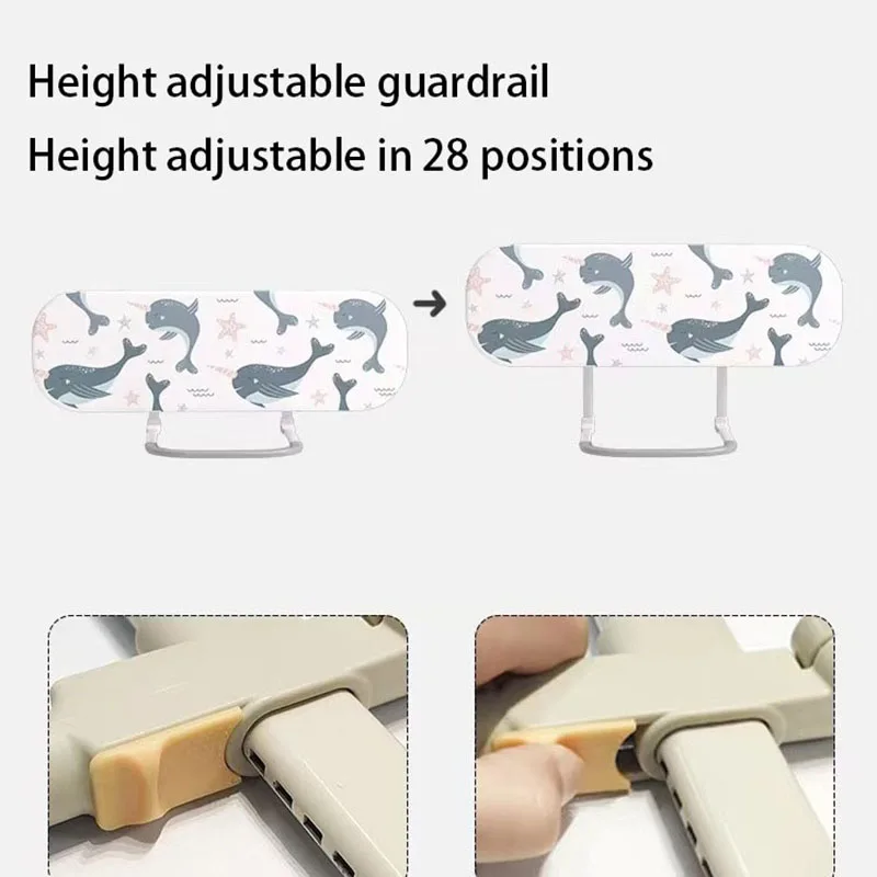 120cm Bed Rail Guard 1-Side Foldable Kid Bed Guardrail Safety Child Portable Barrier Bed Protection for Baby Protective Side