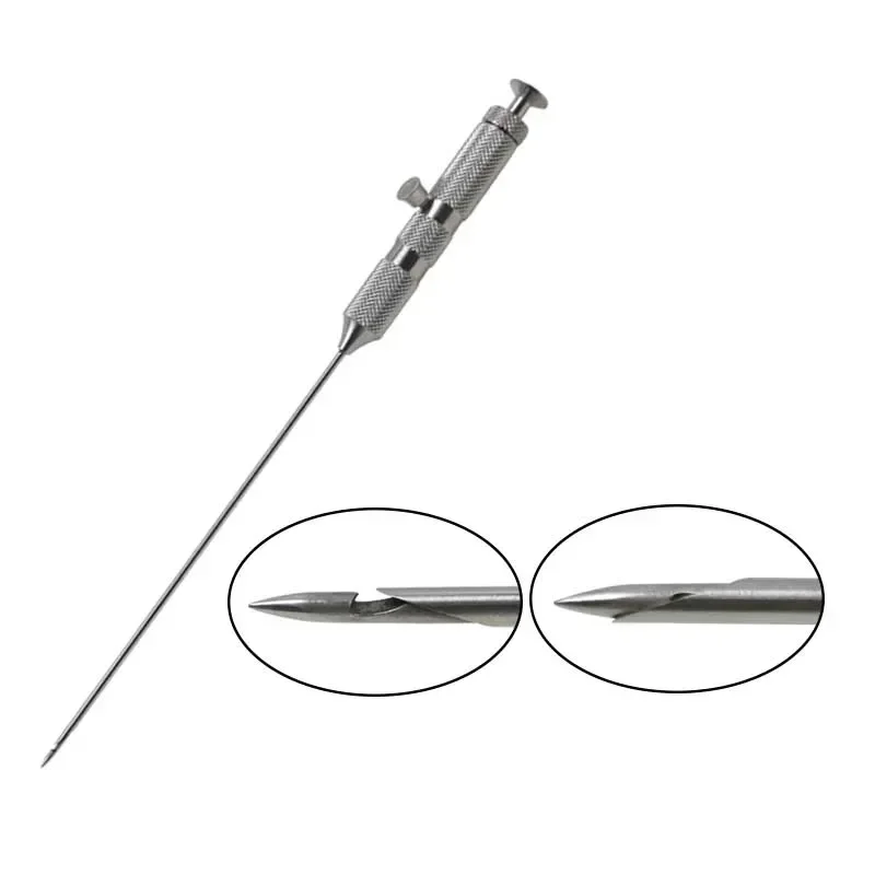 

GREATLH Stainless Steel Puncture Suture Needle Automatic Thread Piercing Needle Plastic Laparoscopic Instrument