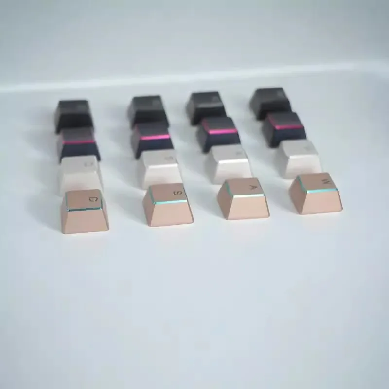 

Aluminum Alloy Metal Keycap Transparent CNC High Light Edge 1U Anodized Personalized Keycap Keyboard