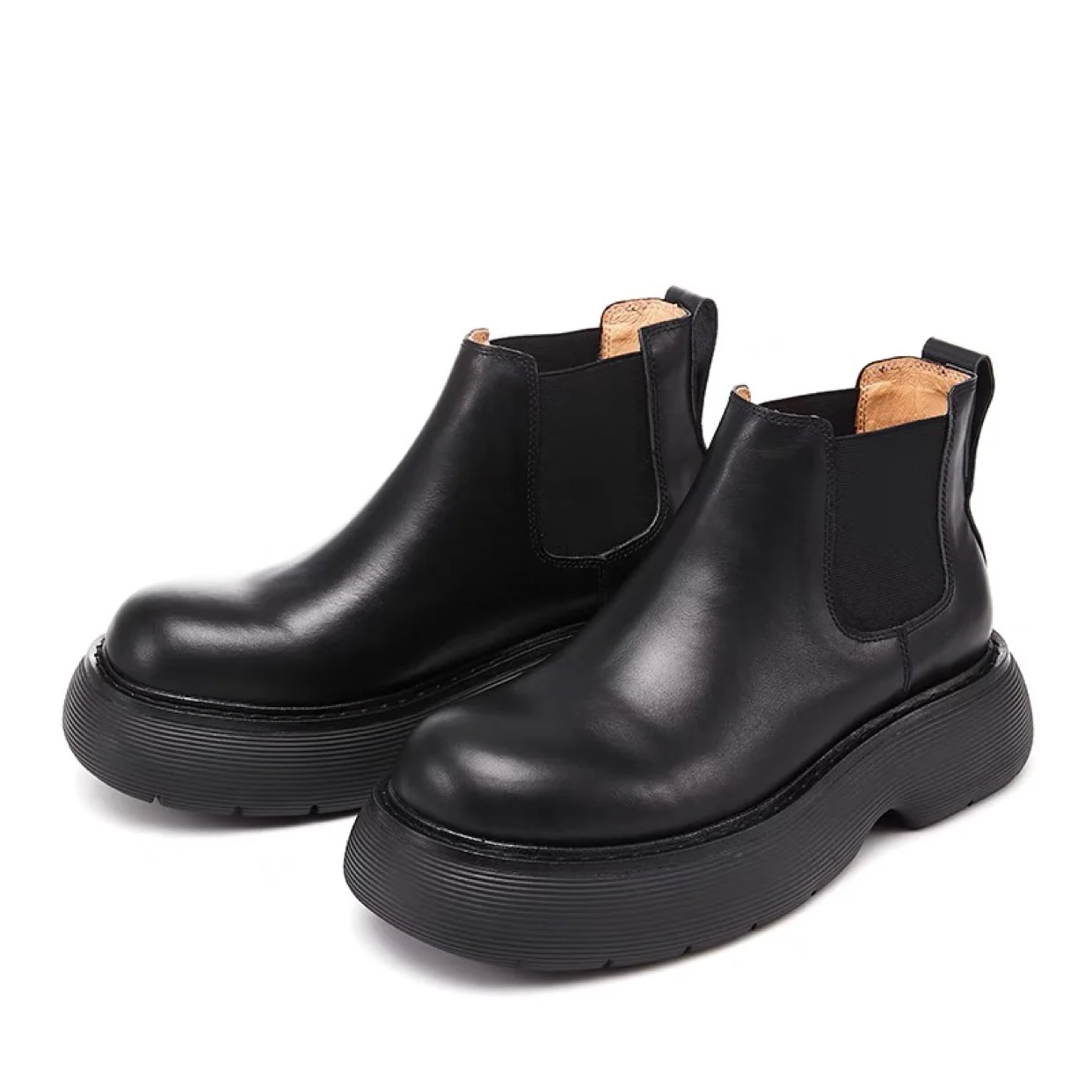 

NIGO Moto Chelsea Boots Men's Autumn And Winter Fashionable Temperament Versatile British Style Cowhide High-top Boots #NGSH1651