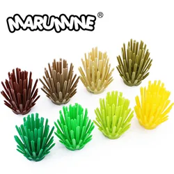 MARUMINE 30PCS Bush 2x2 Plant Compatible 6064 Moc Bricks Parts Flower Tree Grass Construction Jungle Building Blocks Accessories