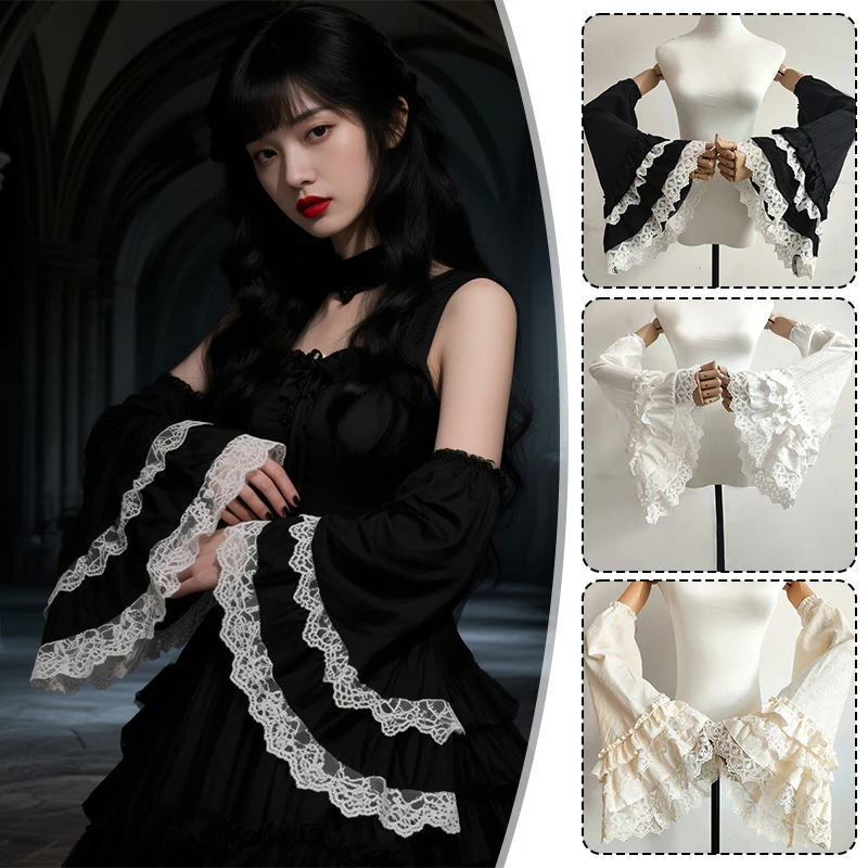 lolita-bell-flare-sleeve-lace-ruffle-detachable-arm-sleeves-women-false-sleee-cuffs-wedding-victorian-lady-costume-accessory