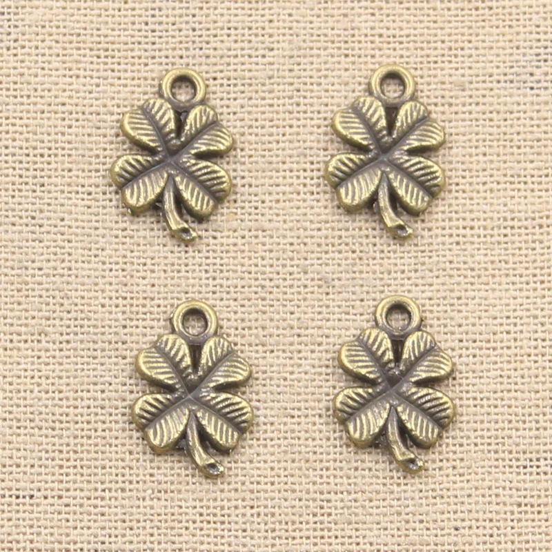 20pcs Charms Lucky Irish Four Leaf Clover 17x11mm Antique Making Pendant fit,Vintage Tibetan Bronze,DIY Handmade Jewelry