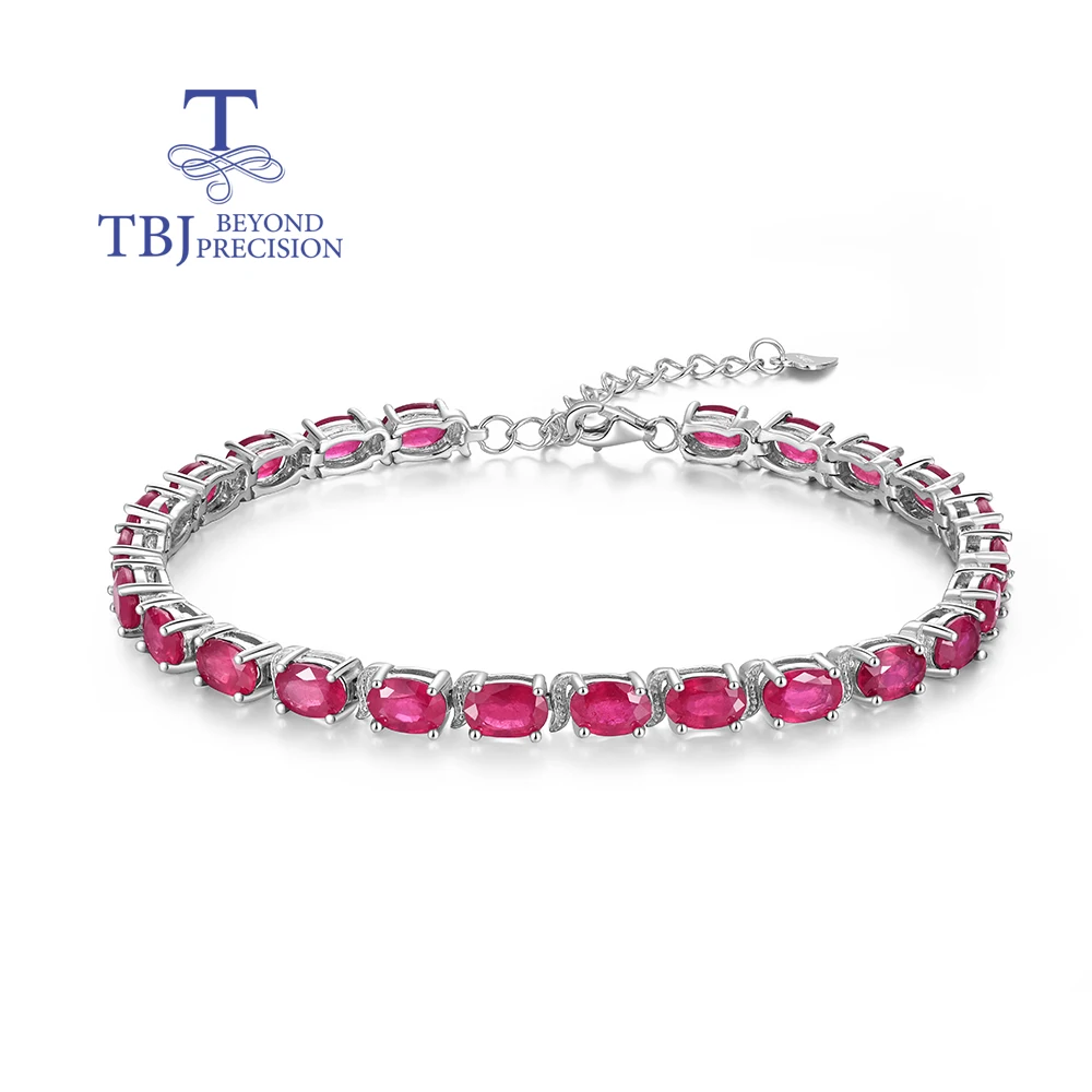 

2026, Noble and elegant design natural filled ruby silver bracelet luxury fashion women jewelry anniversary & engagement gift