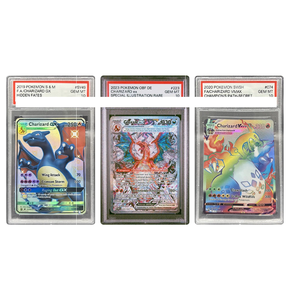 

Карта аниме Pokemon English Charizard UMBREON VSYLVEON EEVEE ESPEON, рейтинг 10 точек, коллекционные карты, подарочная игрушка