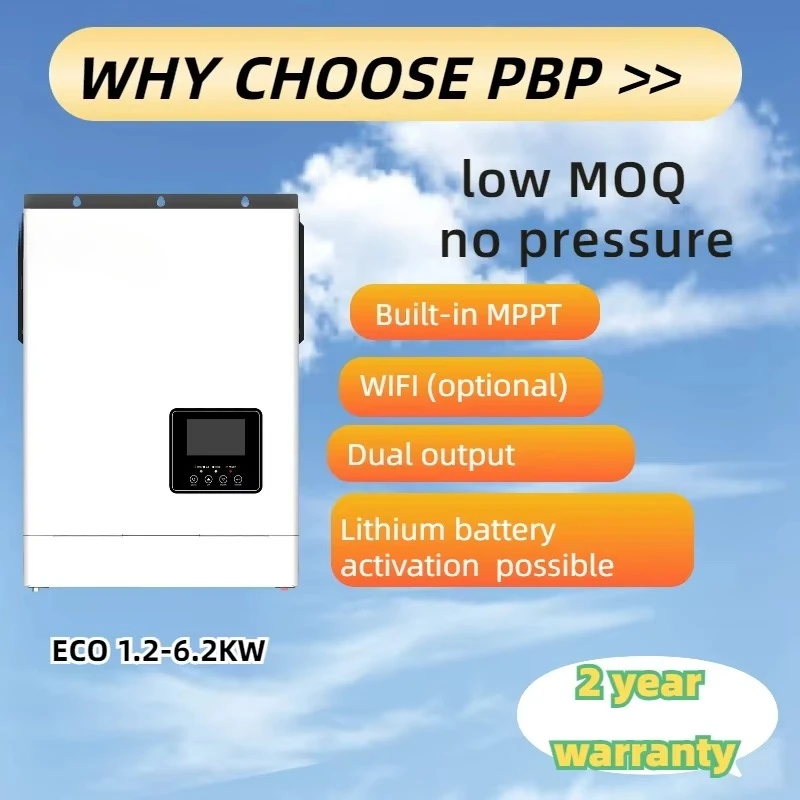 Low Cost 6000W 6kw Off Grid Solar Inverter 1000W 4000W 5500W 12V 24V 48V Pure Sine Wave Power Solar Hibrid Inverter
