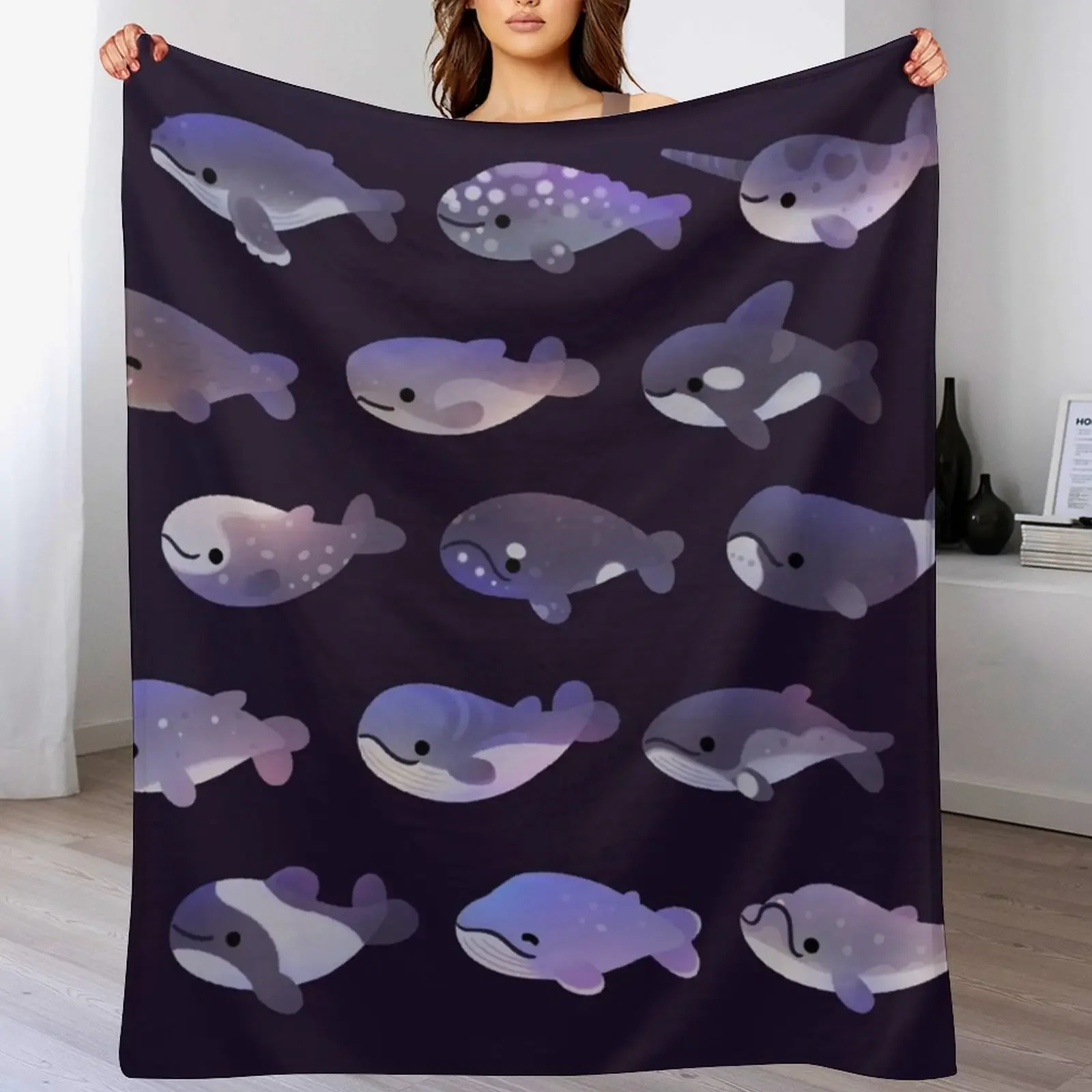 Whale Day Throw Blanket Warm Throw Blanket Gift for Anniversary
