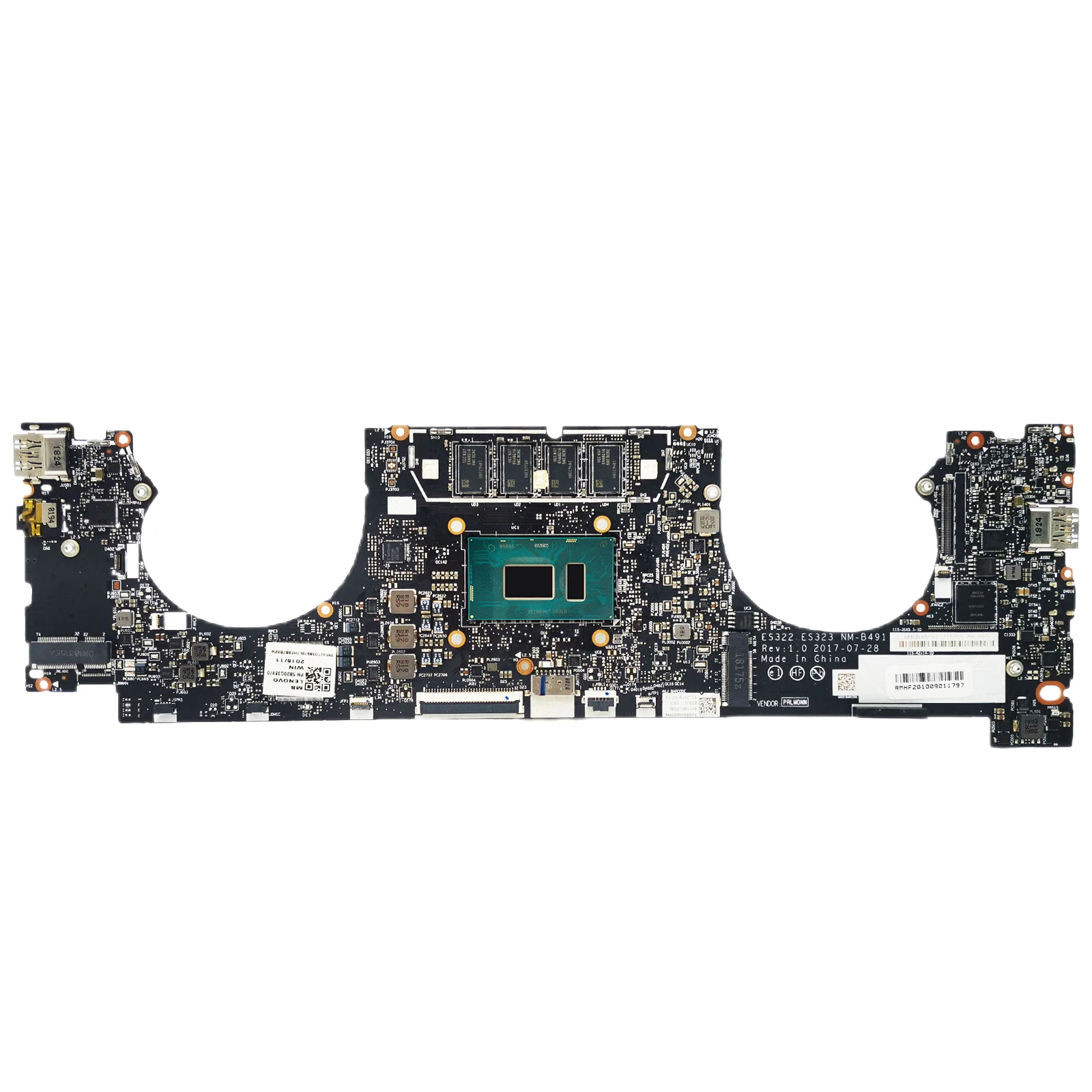 5B20Q38983 Mainboard For Lenovo Ideapad 720S-13IKB Laptop Motherboard ES322 ES323 NM-B491 With i5-8250U i7-8550U CPU 8G RAM