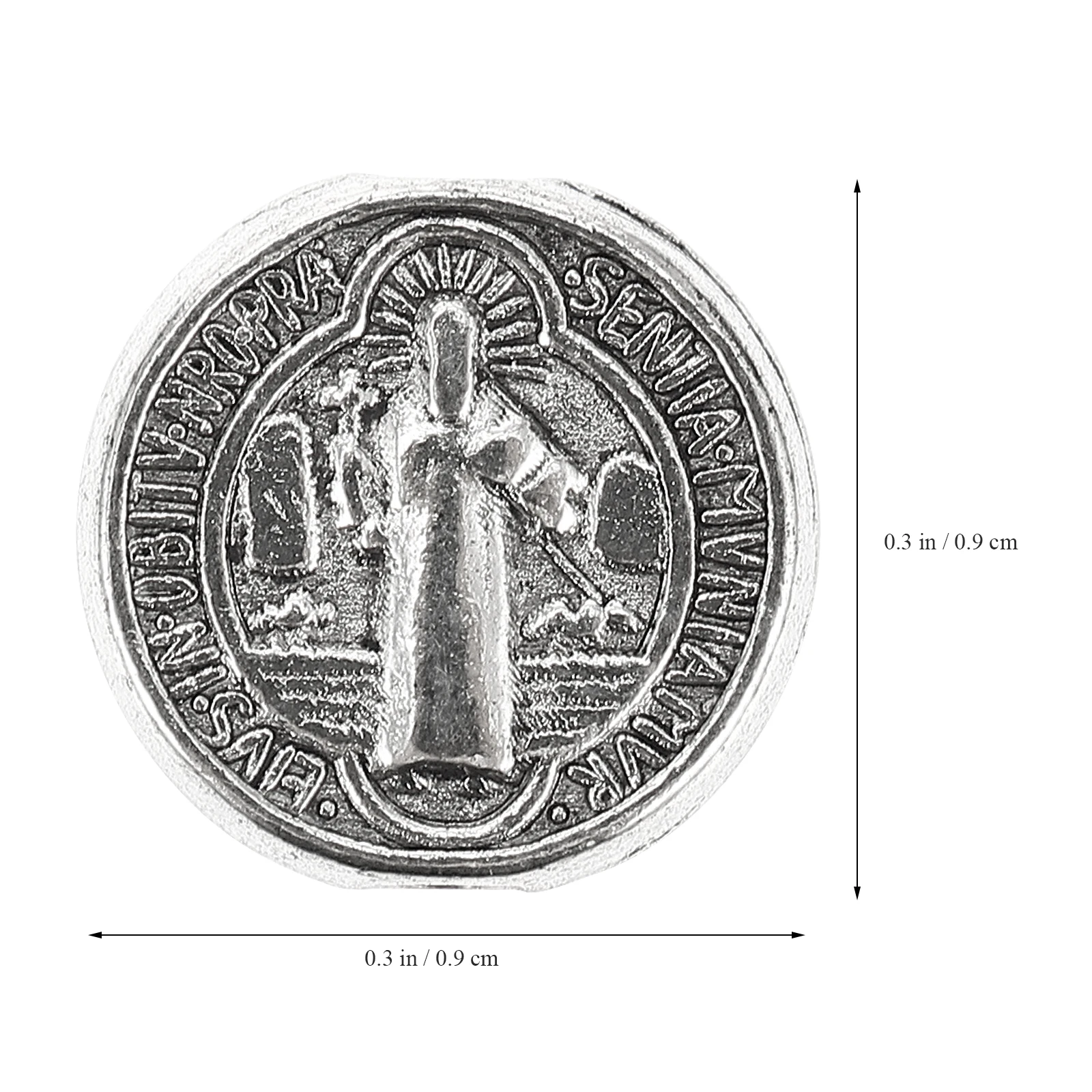 

100pcs Cross Spacer Beads For Jewelry Making Diy Necklace Bracelet Craft Religious Decor Crucifix Alloy Round Beads Jesus