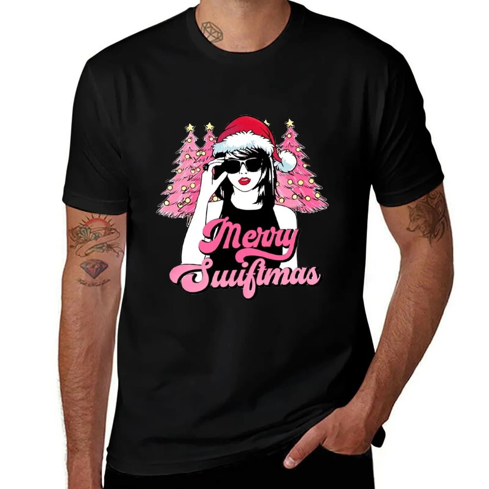 

Merry Swiftmas Era T-Shirt Man t-shirt graphics T-shirts oversize rapper graphic tees plain white t shirts men