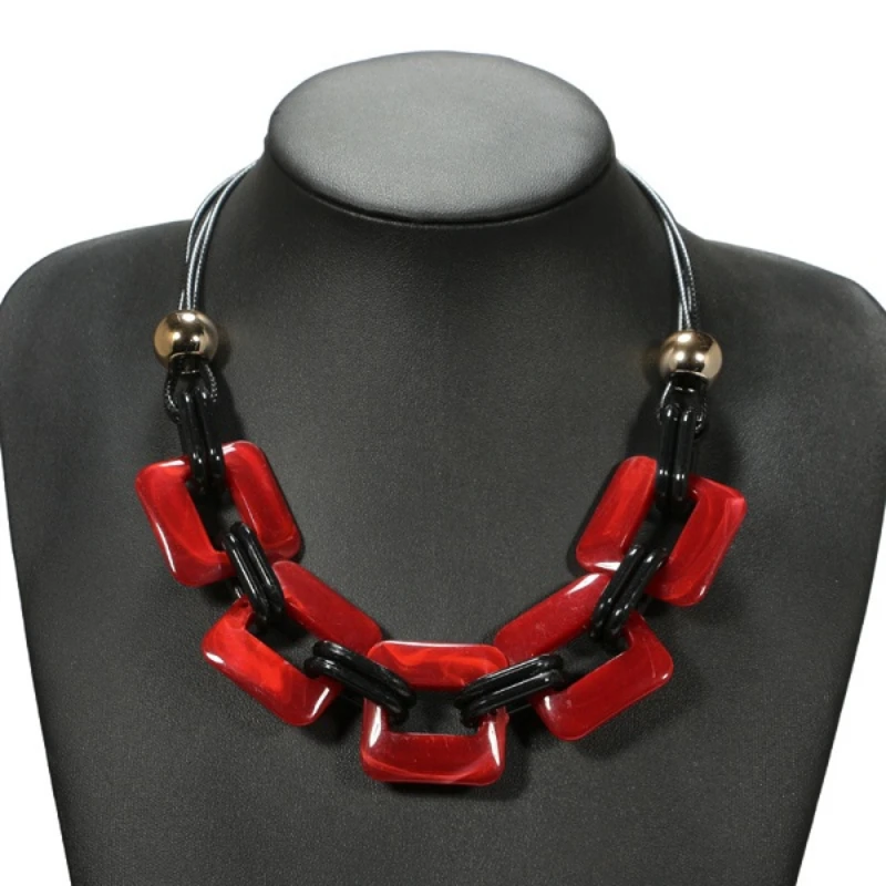 Find Me Fashion Power Leather Cord Statement Necklace & Pendants Vintage Weaving Collar Choker Necklace For Women Jewelry