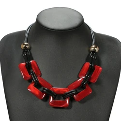 Find Me Fashion Power Leather Cord Statement Necklace & Pendants Vintage Weaving Collar Choker Necklace For Women Jewelry