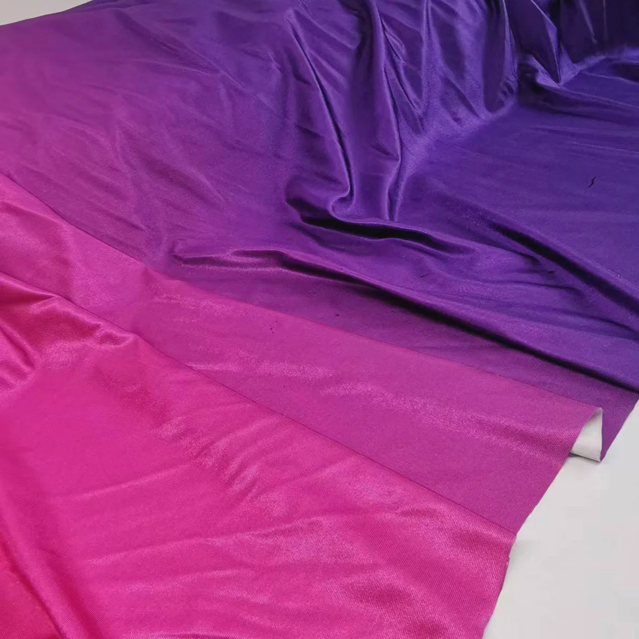 Ombre 4 Way Stretchy Dancing Dress Gradient Glossy Latin DIY Sewing Accessories