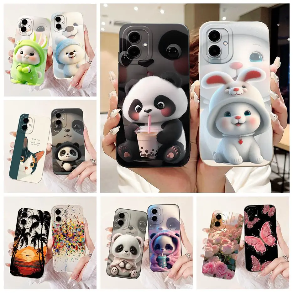 For Samsung Galaxy A06 Case SM-A065F Cute Fashion Cartoon Cover 6.7'' Soft Silicone Phone Case For Samsung A06 A 06 Fundas Coque