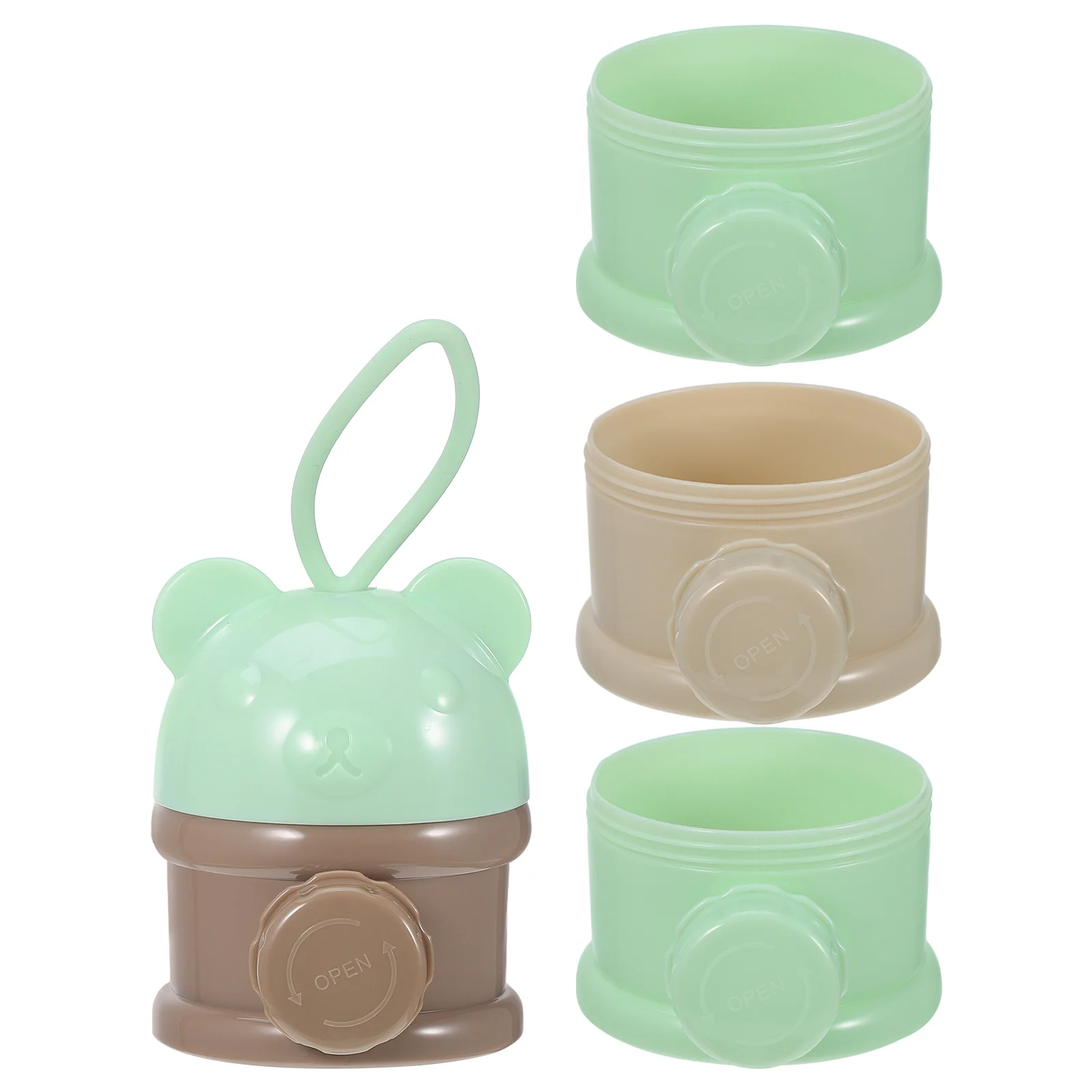 

Milk Powder Box 4 Layers Infant Portable Milk Storage Container Large Capacity Stacked Compartments Baby Feeding Tool Snack