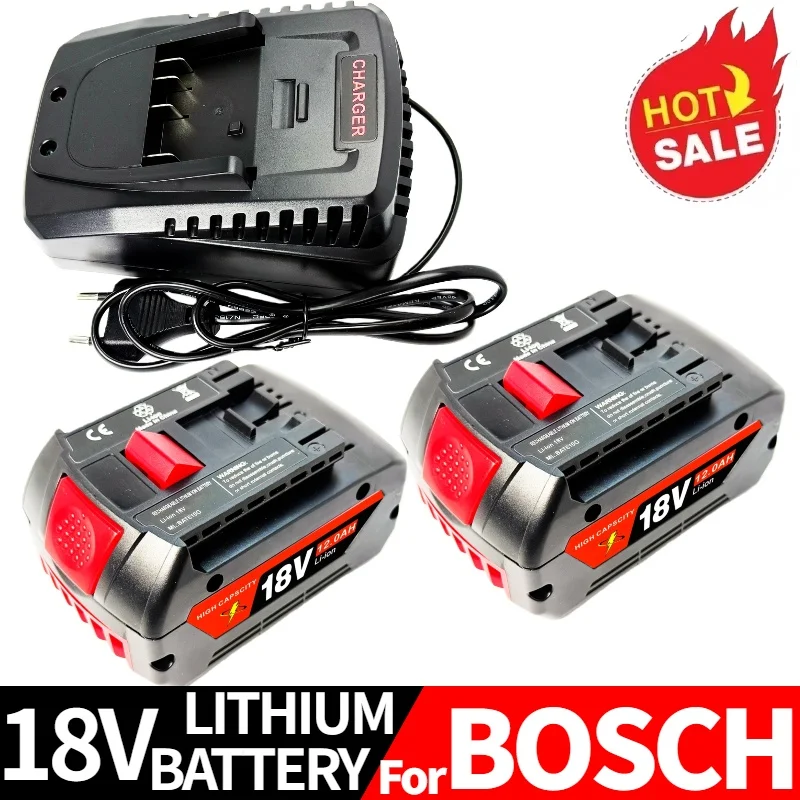 

18V Rechargeable Battery For BOSCH 18V Performance 12.0Ah LITHIUM-ION GDS250-Li GSR180-Li GKS185-Li GWS180-Li GSB185-Li Battery