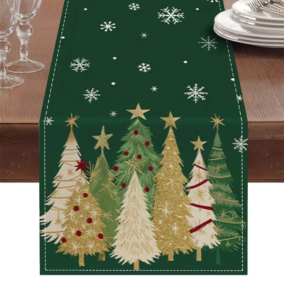 ผ้าปูโต๊ะคริสต์มาสลายดอกไม้สีแ - Christmas Table Runner บทวิจารณ์และราคา
