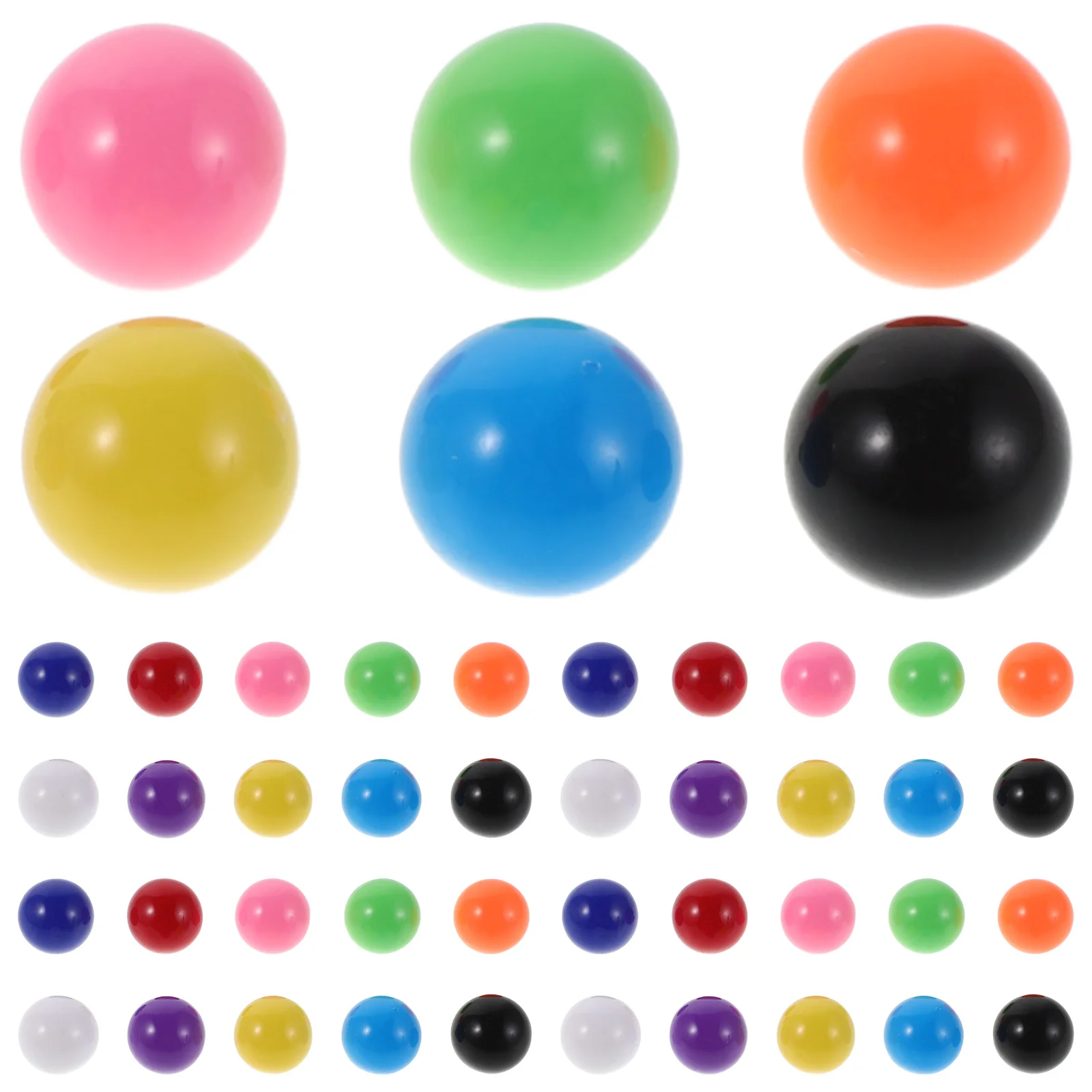 

100Pcs Solid Plastic Marbles 15Mm Colored Sphere Balls Replacement Board Game Marble Counters Math Counting Color Sorting Race