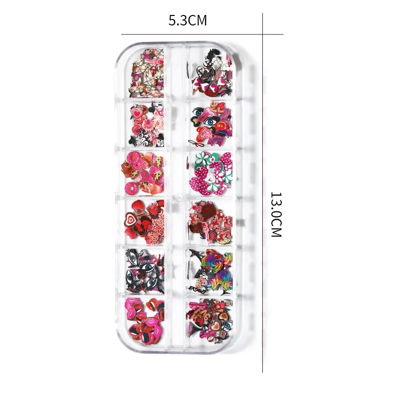 300Pcs Colorful Flower Ultra-thin Resin Filling Wood Pulp Slice Small Daisy DIY Nail Decals Manicure Decoration Accessories