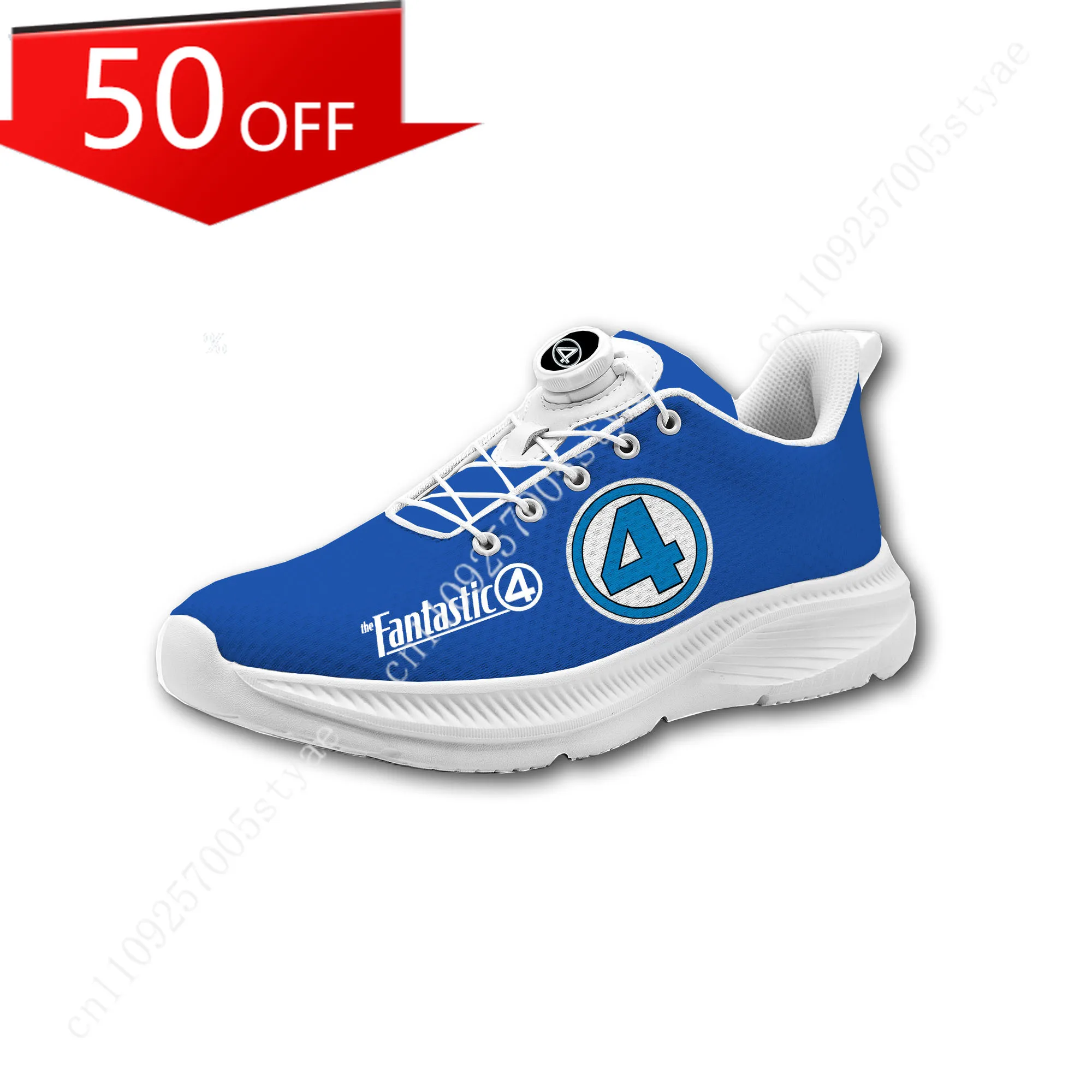 

Marvel Fantastic Four Casual Hiking Shoes Mens Womens Laceless Rotating Button Sports Shoes lightweight Custom Sneaker